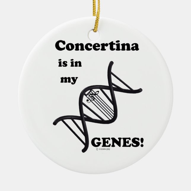 Adorno De Cerámica La Concertina Está En Mis Genes (Frente)