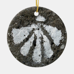 Adorno De Cerámica La concha de peregrino Shell adorna