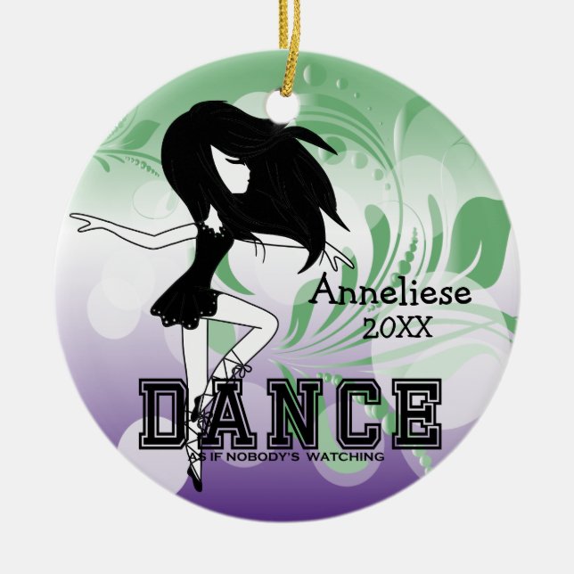 Adorno De Cerámica La danza como nadie está mirando (Frente)