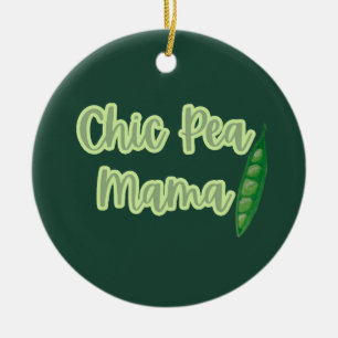 Adorno De Cerámica La divertida Moda vegan pea Mama