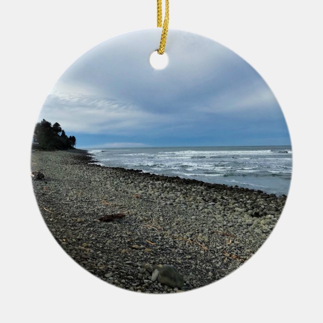 Adorno De Cerámica La ensenada en la costa, Oregón (Frente)