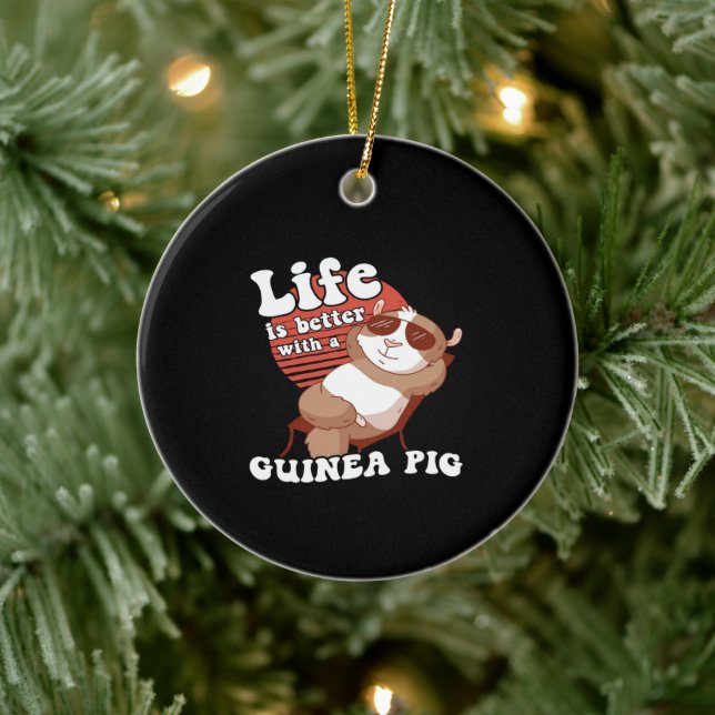 Adorno De Cerámica La escalofriante vida del cerdo guineano es mejor  (Árbol)