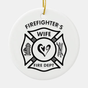 Adorno De Cerámica La esposa del bombero