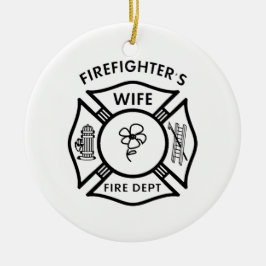 Adorno De Cerámica La esposa del bombero