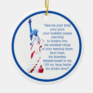 Adorno De Cerámica La estatua de los E.E.U.U. de la libertad "me trae
