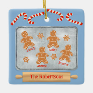 Adorno De Cerámica La familia de las cookies de Gingerbread