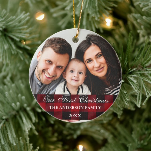 Adorno De Cerámica La familia de los búfalos rojos tocó nuestra prime (Árbol)