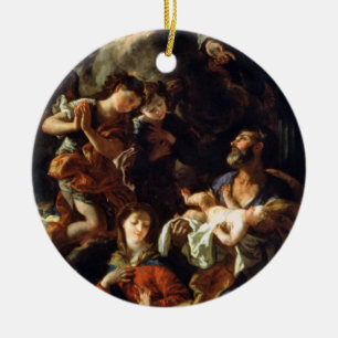 Adorno De Cerámica La familia santa (aceite en lona)