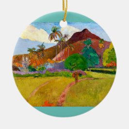 Adorno De Cerámica La famosa pintura del paisaje tahitiano de Paul Ga