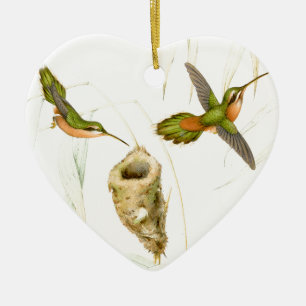Adorno De Cerámica La fauna de los pájaros del colibrí florece el