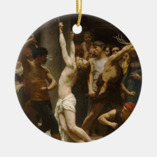Adorno De Cerámica La flagelación de nuestro señor Jesucristo 1880
