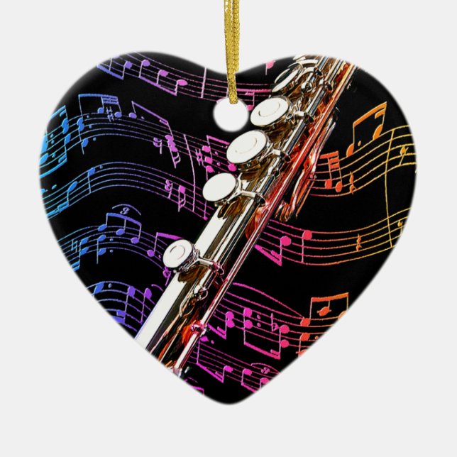 Adorno De Cerámica La flauta es mi pasión. (Frente)