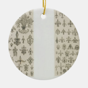 Adorno De Cerámica La flor de lis diseña de cada edad y de toda la a