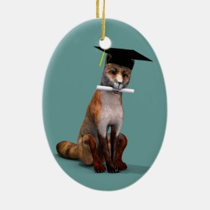 Adorno De Cerámica La Fox más inteligente de la ciudad