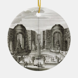 Adorno De Cerámica La fuente en el laberinto en el placer principesco
