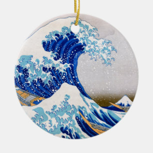 Adorno De Cerámica La gran onda de Kanagawa, Hokusai
