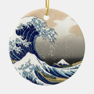 Adorno De Cerámica La gran onda en Kanagawa