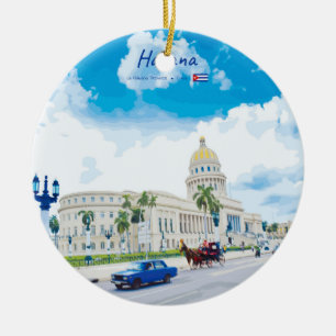 Adorno De Cerámica La Habana, Cuba - Alma Clásica Vintage