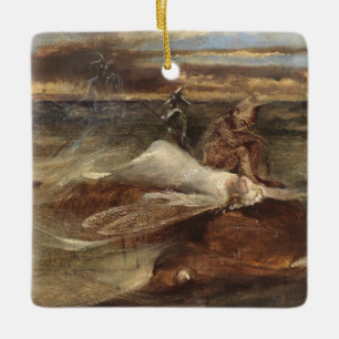 Adorno De Cerámica La hada y la serpiente de mar