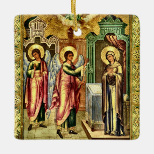 Adorno De Cerámica La iconografía ortodoxa cristiana de la Anunciació