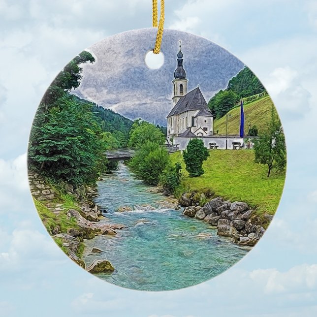 Adorno De Cerámica La iglesia en Ramsau - idyll (Subido por el creador)