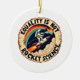 Adorno De Cerámica La igualdad no es ciencia espacial LGBTQ Feminismo