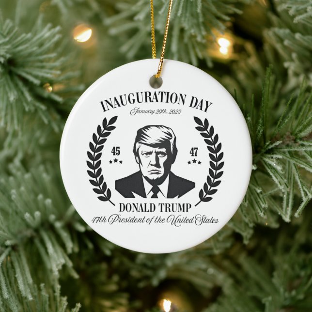 Adorno De Cerámica La inauguración de Trump en 2025 Orgullosa Maga (Árbol)
