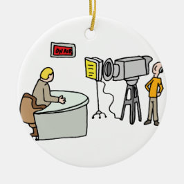 Adorno De Cerámica La información del presentador de noticias vive en