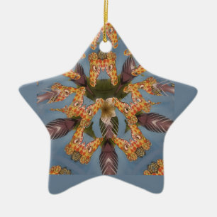 Adorno De Cerámica La jirafa de Kaleidoscope Mandala: Resumen de arte