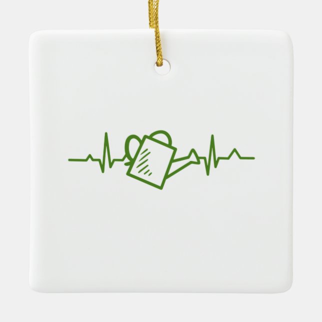 Adorno De Cerámica La lata de agua de jardinería (Anverso)