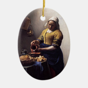 Adorno De Cerámica La lechera de Juan Vermeer