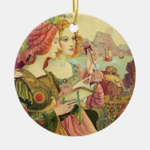 Adorno De Cerámica La leyenda de oro, 1897, de "L'Estampe Moderne",