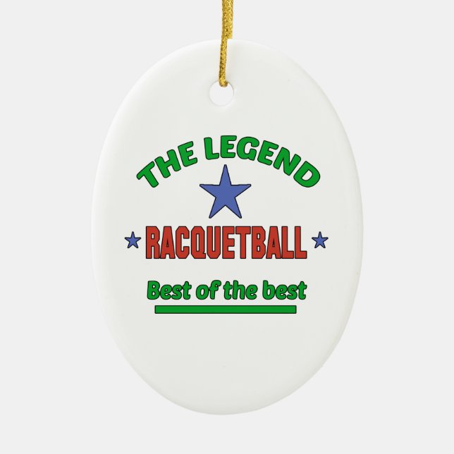 Adorno De Cerámica La leyenda del Racquetball (Frente)