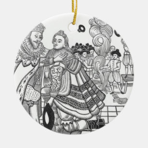 Adorno De Cerámica La llegada de su majestad Charles (1600-49) Princ