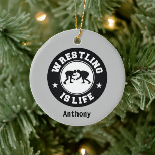 Adorno De Cerámica La lucha libre es Navidad vital