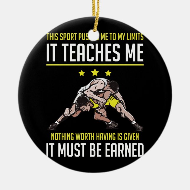 Adorno De Cerámica La Lucha Me Lleva A Mis Límites Y Me Enseña (Frente)