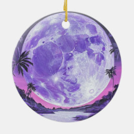 Adorno De Cerámica "la luna imposible"-