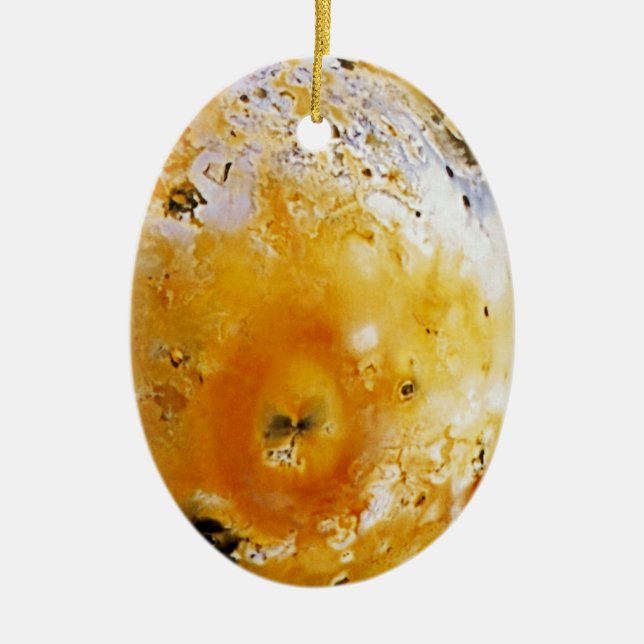 Adorno De Cerámica La luna Io de Júpiter (Frente)