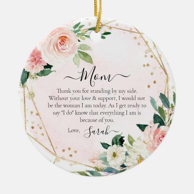Adorno De Cerámica La Madre Del Regalo De La Novia (Frente)