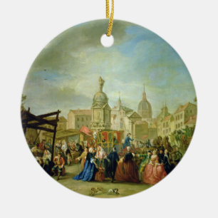 Adorno De Cerámica La Madrid justa en la plaza de la Cebeda (aceite