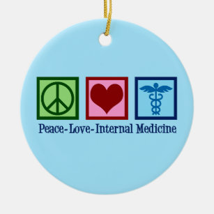 Adorno De Cerámica La medicina interna de amor por la paz