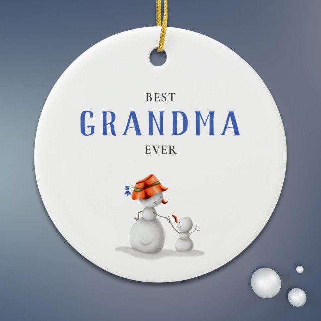 Adorno De Cerámica La mejor abuela jamás Snowman (Subido por el creador)