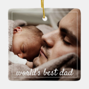 Adorno De Cerámica La mejor foto de papá del mundo
