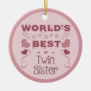 Adorno De Cerámica La mejor hermana gemela del mundo