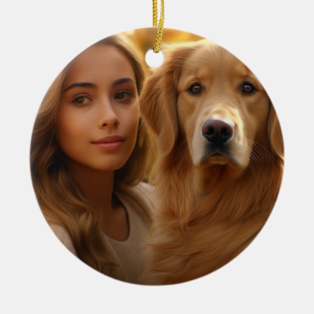 Adorno De Cerámica La mejor madre del perro del mundo (Frente)