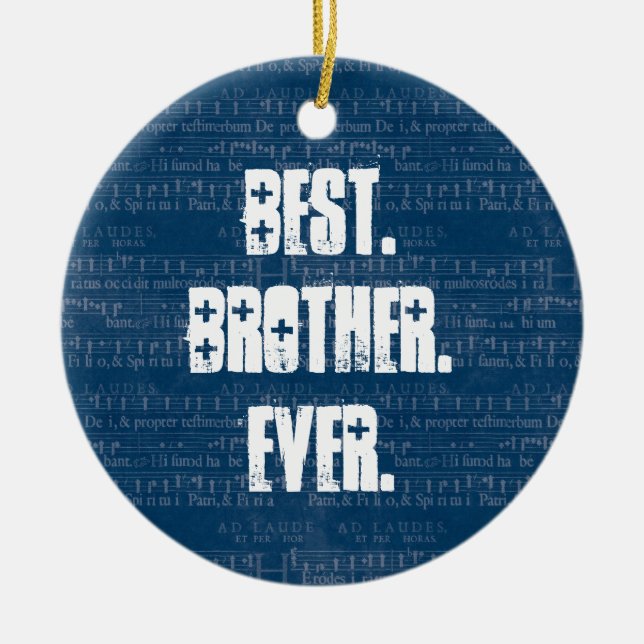 Adorno De Cerámica La mejor música siempre azul de BROTHER observa el (Frente)