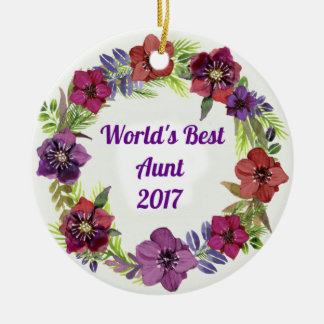 Adorno De Cerámica La mejor tía Christmas Ornament del mundo