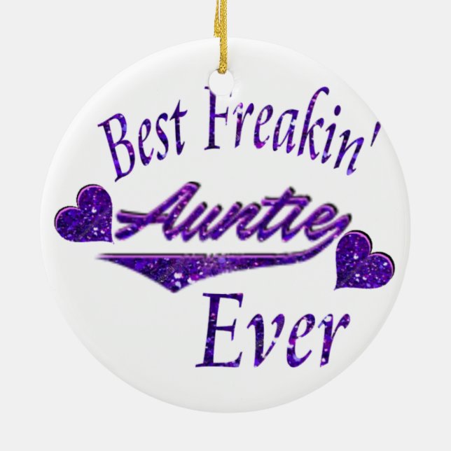 Adorno De Cerámica La mejor tía nunca (Atrás)