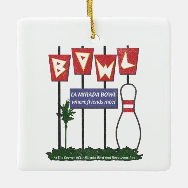 Adorno De Cerámica La Mirada Bowl retro angustiado (Anverso)