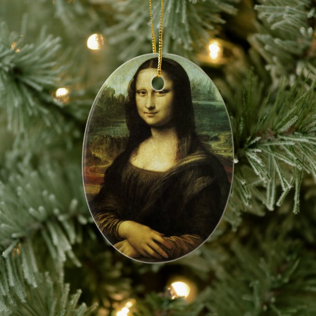 Adorno De Cerámica La Mona Lisa de Leonardo da Vinci (Árbol)